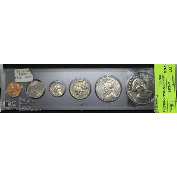1982 PANAMA (CENTRAL AMERICA) MINT 6 COIN SET