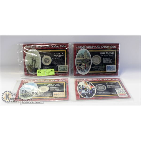 "CANADA'S HISTORIC 20TH CENTURY COINS- 5, 10, 25