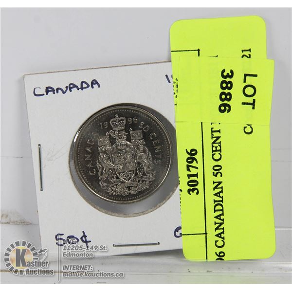 1996 CANADIAN 50 CENT PIECE QE11