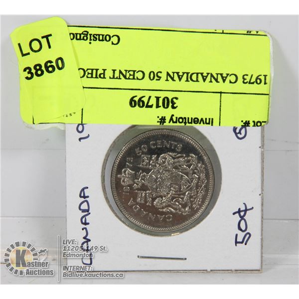 1973 CANADIAN 50 CENT PIECE QE11