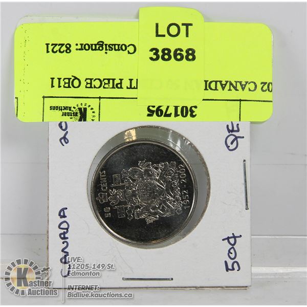 2002 CANADIAN 50 CENT PIECE QE11