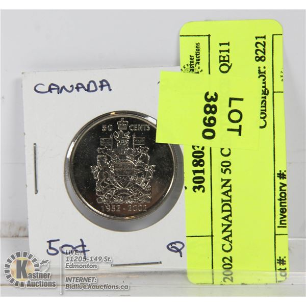 2002 CANADIAN 50 CENT PIECE QE11