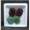 Image 1 : #83-RUBY + EMERALD GEMSTONES 40.95CT