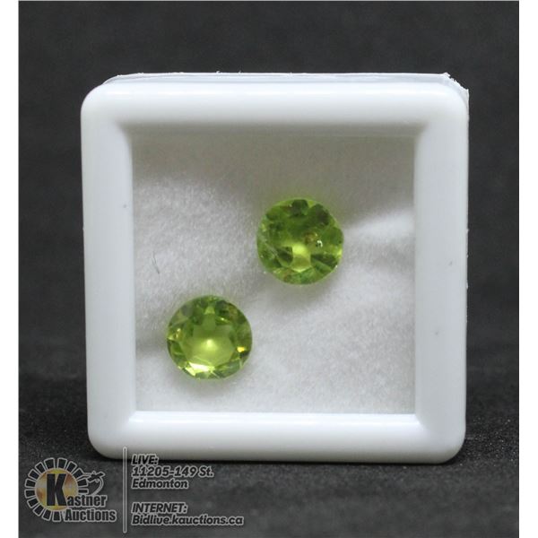 #57-GREEN PERIDOT GEMSTONES ROUND 2.48CT