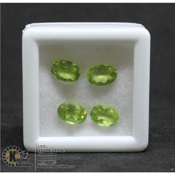 #61-GREEN PERIDOT GEMSTONES OVAL 3.25CT