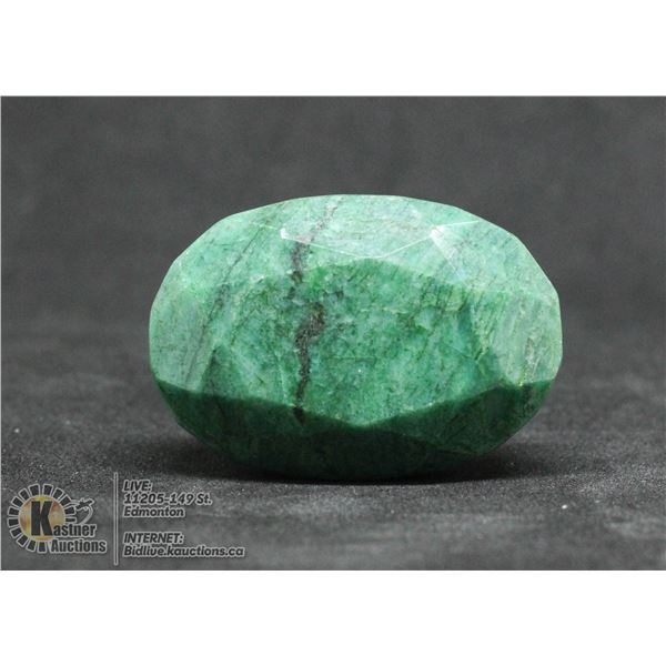 #142-GREEN EMERALD GEMSTONE 77.0CT