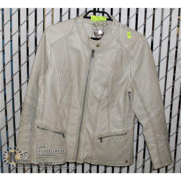 "POINT ZERO" LEATHER LADIES BIKER STYLE JACKET-