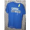 Image 1 : BLUE T-SHIRT "SHHH...NOBODY CARES" SIZE M