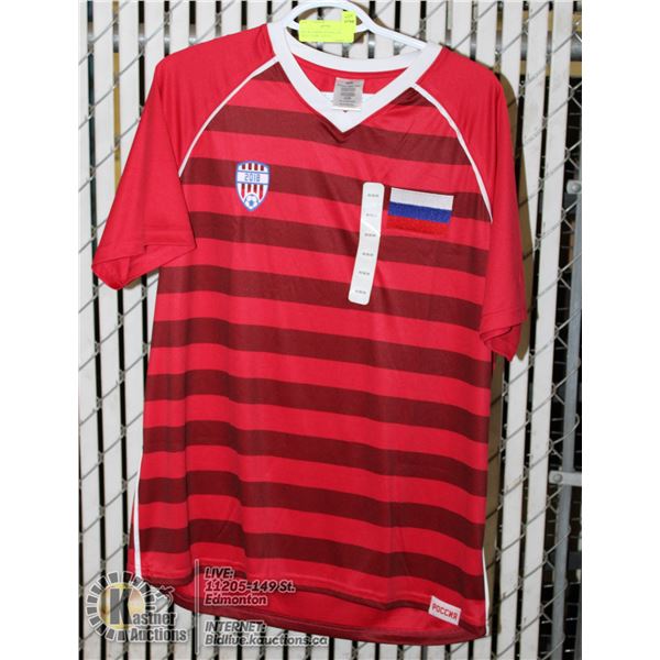 RED W/ STRIPES 2018 SOCCER JERSEY/SHIRT SIZE M