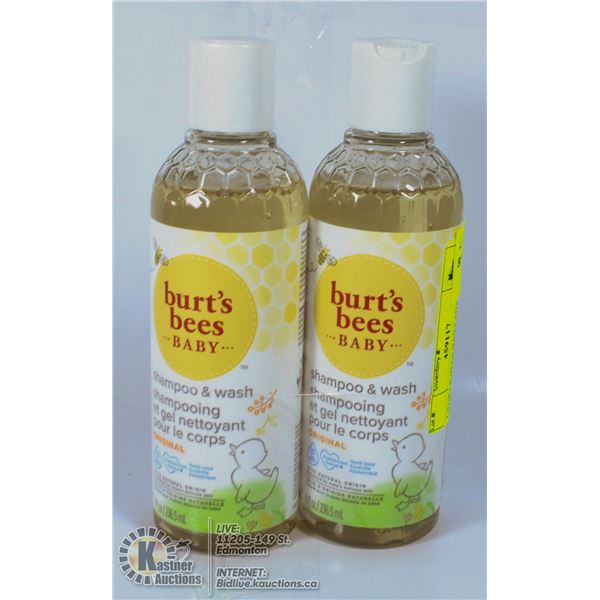 2 BURT'S BEES BABY SHAMPOO & WASH 8FL OZ/236.5ML
