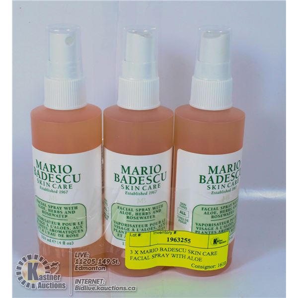 3 X MARIO BADESCU SKIN CARE FACIAL SPRAY WITH ALOE