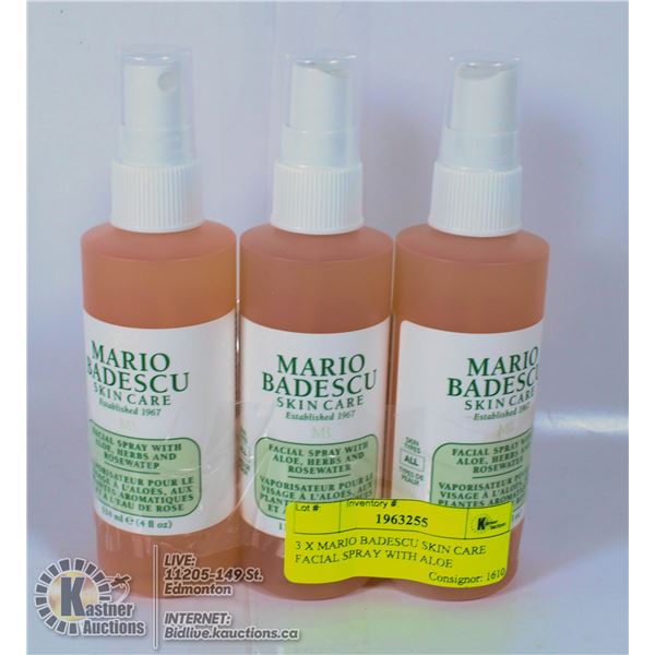 3 X MARIO BADESCU SKIN CARE FACIAL SPRAY WITH ALOE
