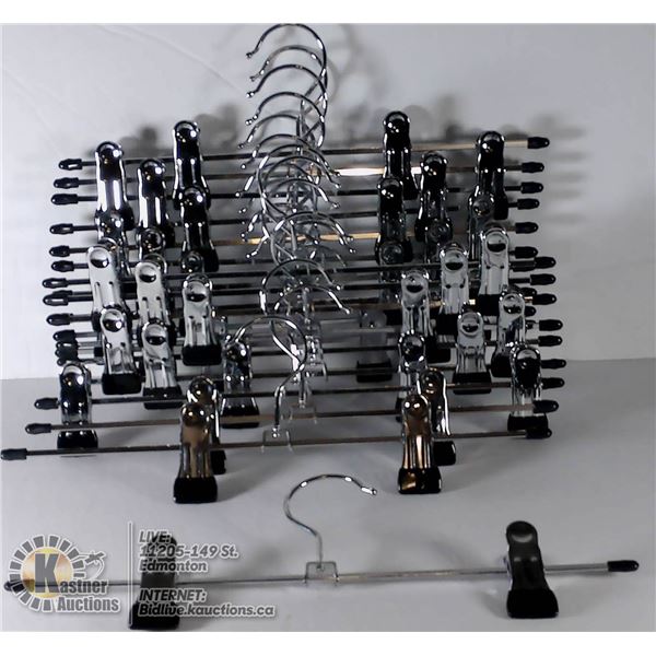 LARGE LOT OF CLIP CLOTHING HANGERS