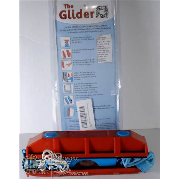 THE GLIDER DOUBLE SIDED MAGNETIC WINDOW CLEANER