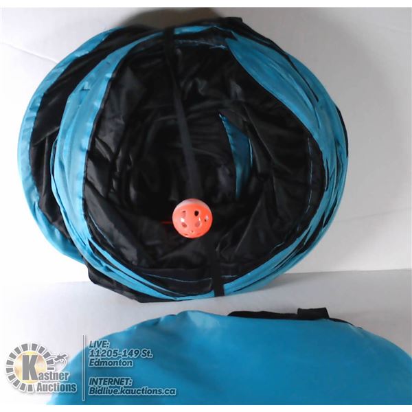 COLLAPSABLE PET TUNNEL WITH BELL TOY