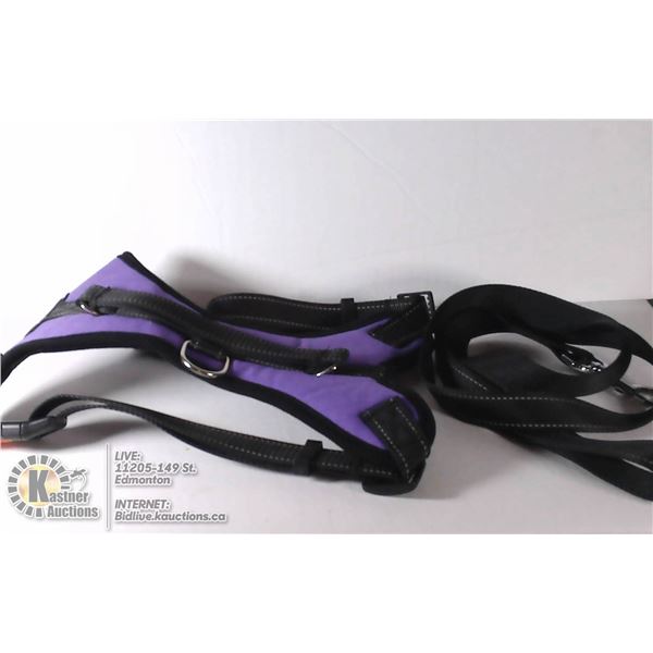 DOG HARNESS WITH LEASH SIZE LARGE