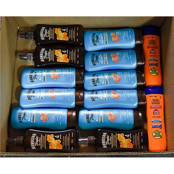 FLAT LOT OF BRAND NAME SUNSCREEN