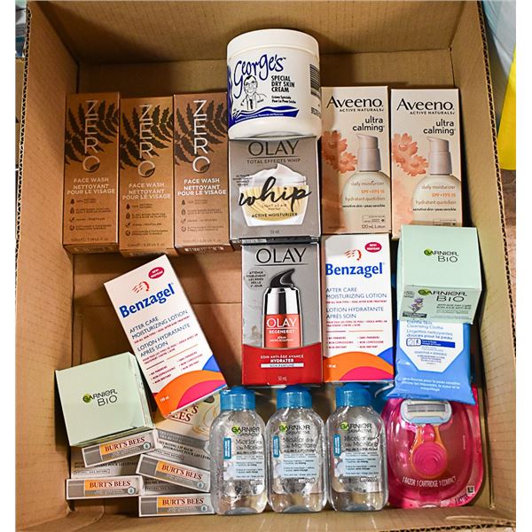 FLAT LOT OF BRAND NAME SKIN CARE PRODUCTS