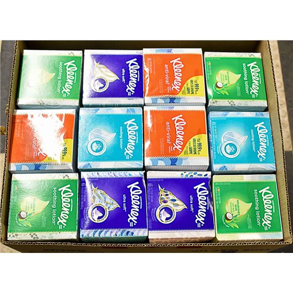 FLAT LOT OF KLEENEX BRAND TISSUE