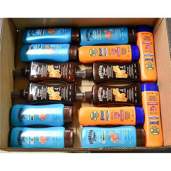 FLAT LOT OF BRAND NAME SUNSCREEN