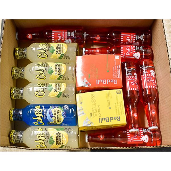 FLAT LOT OF VARIOUS SOFT DRINKS