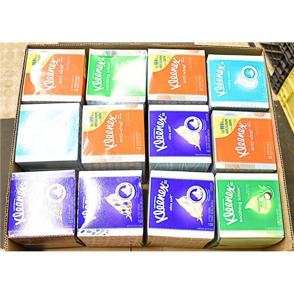 FLAT LOT OF KLEENEX BRAND TISSUE