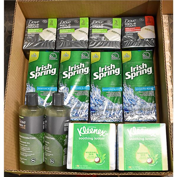 FLAT LOT OF BRAND NAME SOAP PRODUCTS