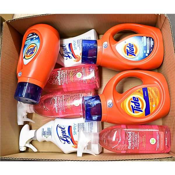 FLAT LOT OF CLEANER AND DETERGENT