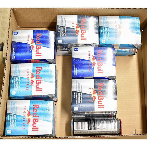 FLAT LOT OF BRAND NAME RED BULL PRODUCTS