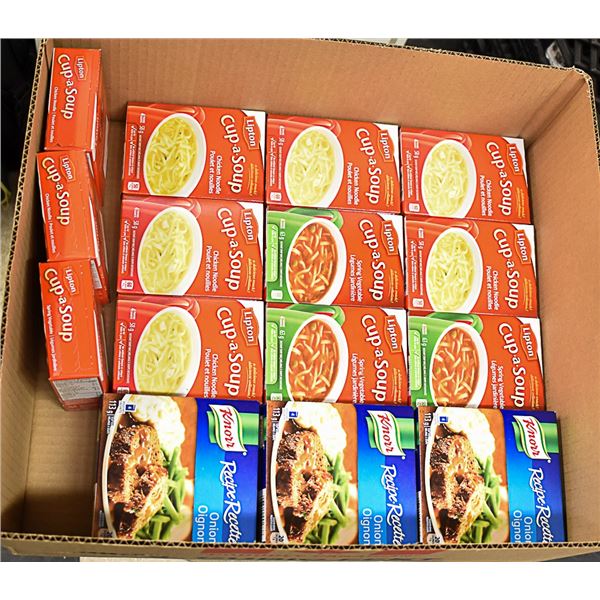 FLAT LOT OF LIPTON CUP A SOUP PRODUCTS