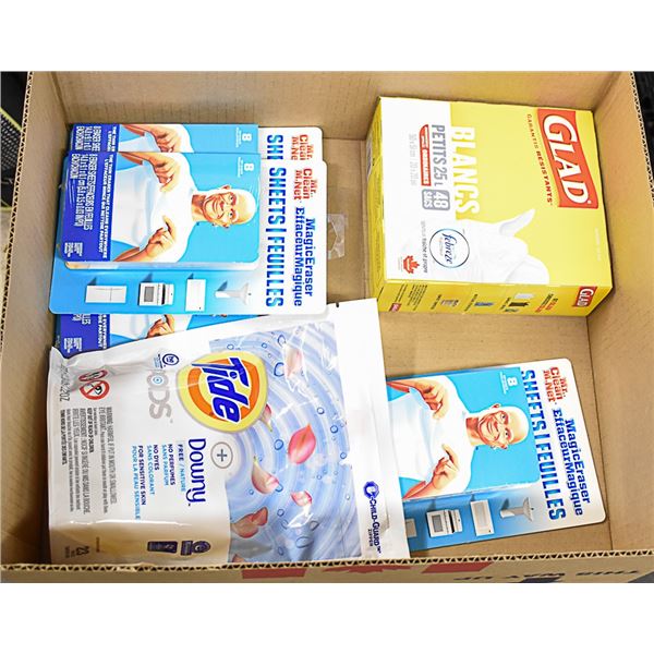 FLAT LOT OF HOUSEHOLD PRODUCTS