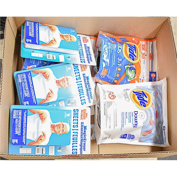 FLAT LOT OF HOUSEHOLD PRODUCTS