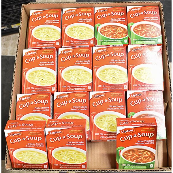 FLAT LOT OF LIPTON CUP A SOUP PRODUCTS