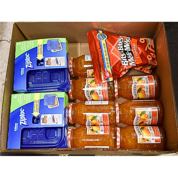 FLAT LOT OF ASSORTED FOOD PRODUCTS