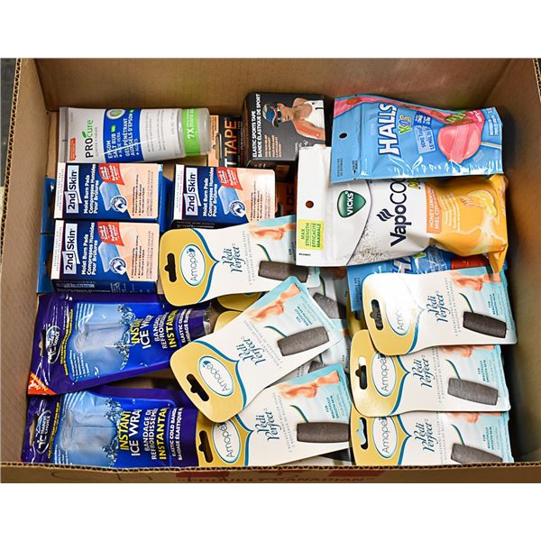 FLAT LOT OF ATHLETIC SUPPLIES AND VARIOUS ITEMS