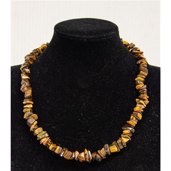 CATS EYE GEMSTONE 18 INCH NECKLACE