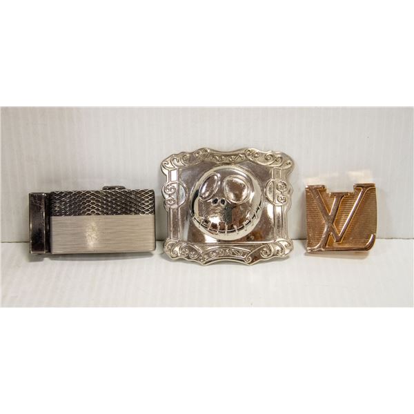 LOT OF 3 BELT BUCKLES INCL. LOUIS VUITTON