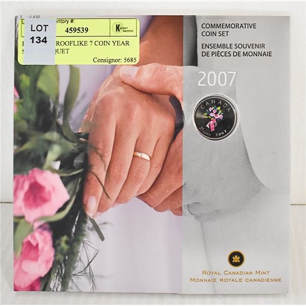 RCM 2007 PROOFLIKE 7 COIN YEAR SET - BOUQUET