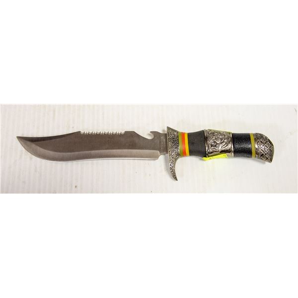 12" SOLID KNIFE WITH TIGER HANDLE DESIGN