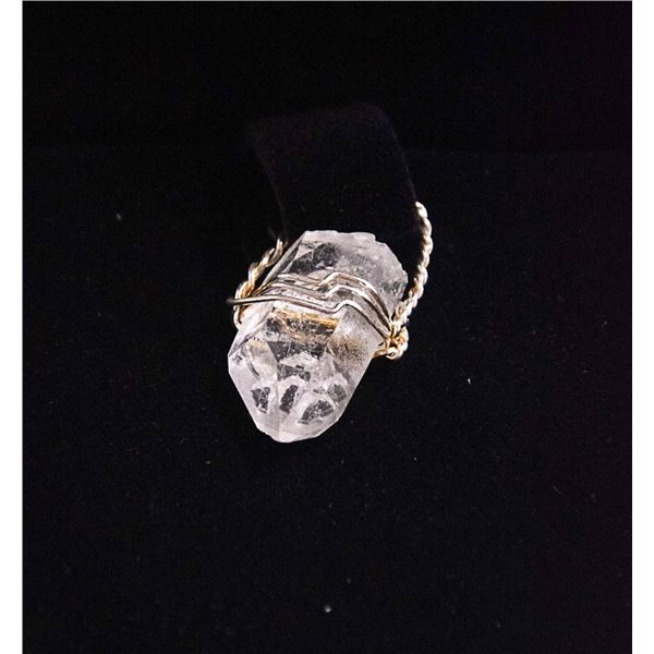 STERLING SILVER HEALING QUARTZ CRYSTAL PENDANT