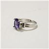 Image 2 : 2+ CARAT ENHANCED AMETHYST RING SET IN SILVER