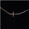 Image 2 : NATURAL DIAMOND CROSS ON CHAIN (MISSING 2 STONES)