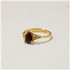 Image 1 : PEAR GARNET RING WITH CZ  ACCENTS