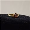 Image 2 : PEAR GARNET RING WITH CZ  ACCENTS