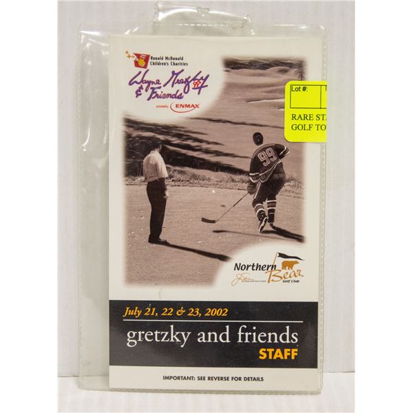 RARE STAFF PASS FOR GRETZKY GOLF TOURNAMENT 2002