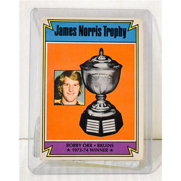 BOBBY ORR OPC  1974 HOCKEY CARD
