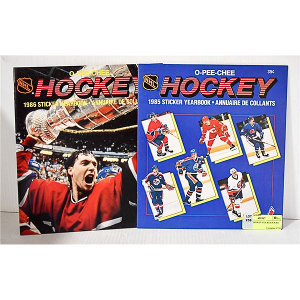OPC NHL HOCKEY STICKER BOOKS 1985 1986