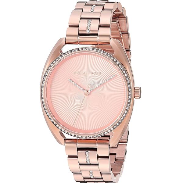 NEW MICHAEL KORS ROSE GOLD SUNRAYS DIAL MSRP $369