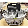 Image 1 : SHOWHOME METAL BASKET WITH ACCENT PIECES