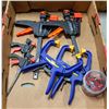 Image 1 : LARGE FLAT OF VARIOUS TYPES OF CLAMPS - INCL.